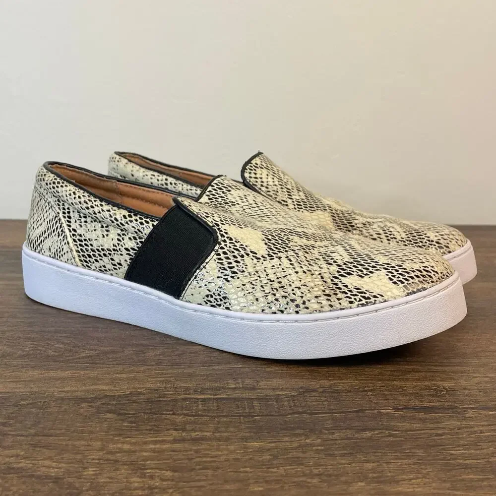 Vionic Demetra Slip On Sneakers Womens 9 Snake Print Comfort Orthopedic Shoes
